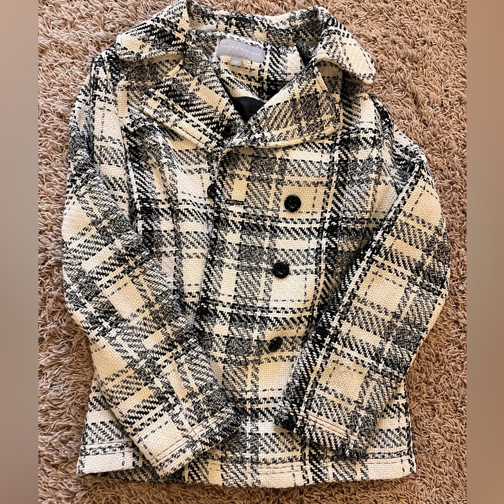 Plaid button down heavy jacket